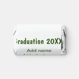 Graduation 20XX add year name school green modern Hershey's Miniatures