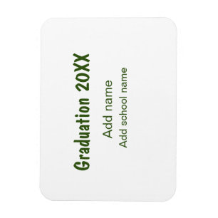 Graduation 20XX add year name school green modern  Magnet