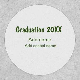 Graduation 20XX add year name school green modern Patch