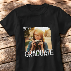 Graduation 20XX Modern Simple Custom Photo T-Shirt