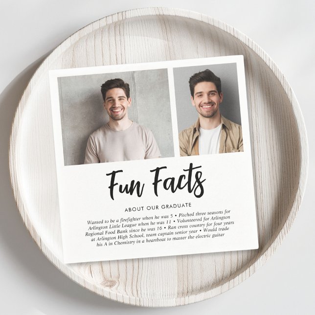 Graduation 2 Photo Fun Facts Napkins (Creator Uploaded)