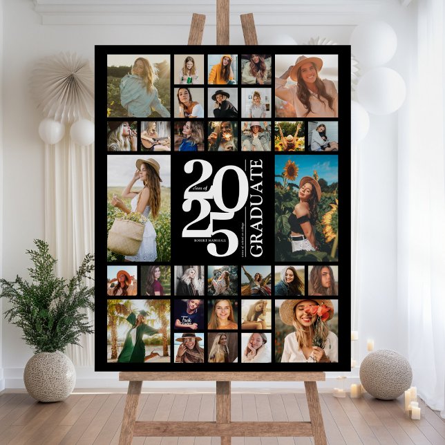 Graduation 32 Photo Collage 2025 Graduate Foam Board (Creator Uploaded)