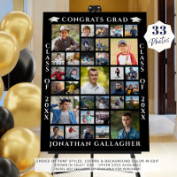 Graduation 33 Photo Collage Your Color Foam Board