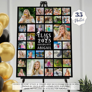 Graduation 35 Photo Collage Class of Year Graduate Foam Board