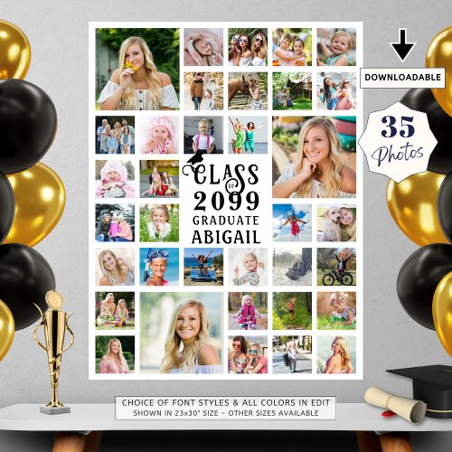 Graduation 35 Photo Collage Class Year Graduate