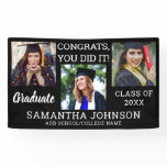 Graduation 3 Photo Congrats Graduate 2022 Black Banner Graduation 3 Photo Congrats Graduate 2022 Black Banner