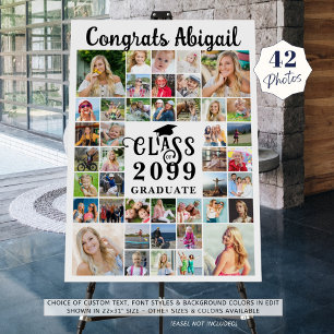 Graduation 42 Photo Collage Script Class Year Foam Board