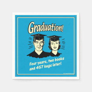 Graduation: 4 Years, 2 Books Napkins