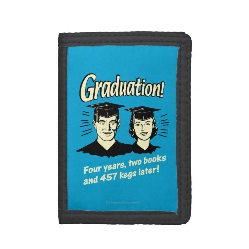 Graduation 4 Years 2 Books Tri_fold Wallet