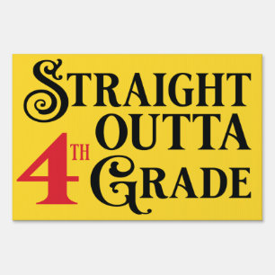 Graduation 4th Grade School Congratulations Sign