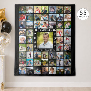 Graduation 55 Photo Collage Backdrop Custom Color