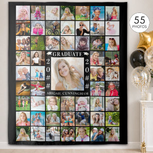 Graduation 55 Photo Collage Backdrop Custom Color