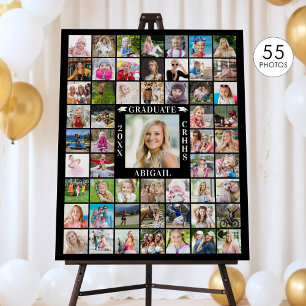 Graduation 55 Photo Collage Personalize Your Color Foam Board