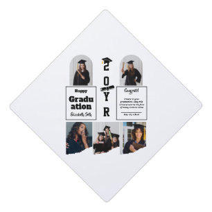 Graduation 5 Photo Celebration Graduate Template Cap Topper