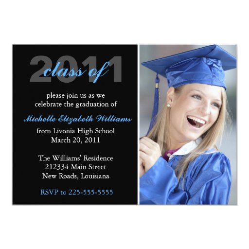 Graduation 5x7 Paper Invitation Card | Zazzle