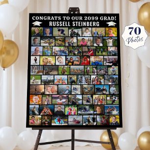 Graduation 70 Photo Collage Simple Custom Foam Board