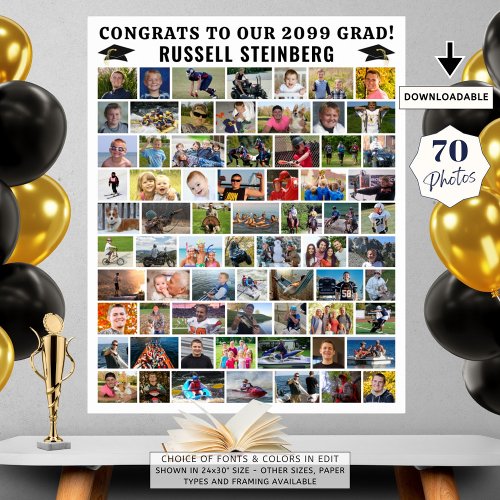 Graduation 70 Photo Collage Simple Custom