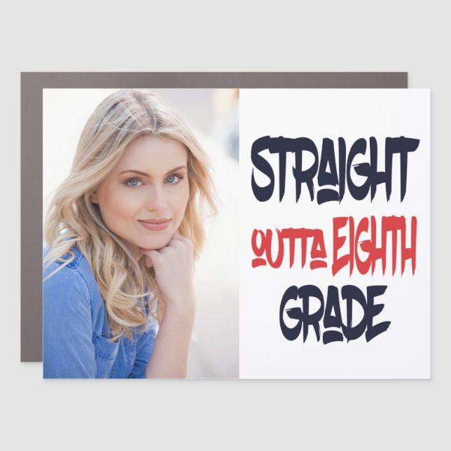 Graduation 8th Grade Promotion Middle School Car M Car Magnet (Front)