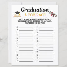 Graduation A To Z Race Game