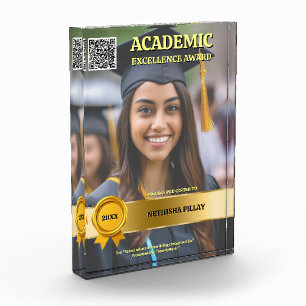 Graduation achievement awards black gold wax seal