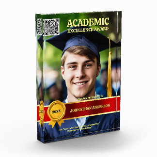 Graduation achievement awards red gold wax seal