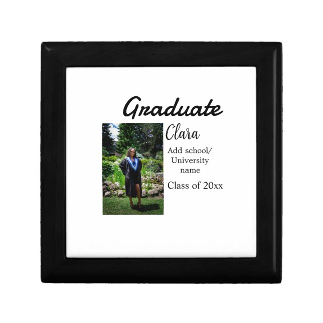 Graduation add name class of 20xx congrats add pho gift box (Front)
