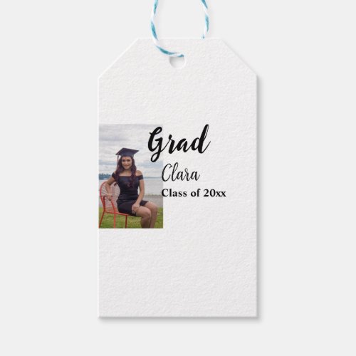 Graduation add name class of 20xx congrats add pho gift tags