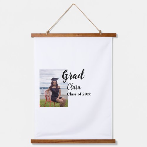 Graduation add name class of 20xx congrats add pho hanging tapestry