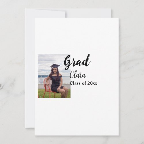 Graduation add name class of 20xx congrats add pho holiday card
