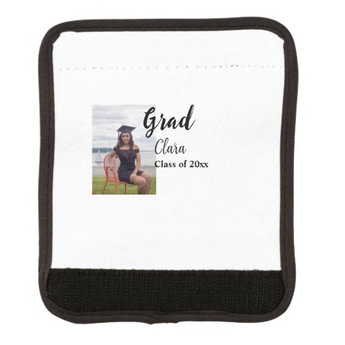 Graduation add name class of 20xx congrats add pho luggage handle wrap