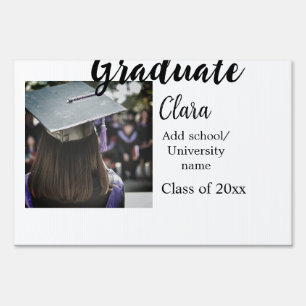 Graduation add name class of 20xx congrats add pho sign