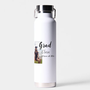 Graduation add name class of 20xx congrats add pho water bottle