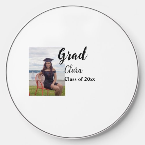 Graduation add name class of 20xx congrats add pho wireless charger 