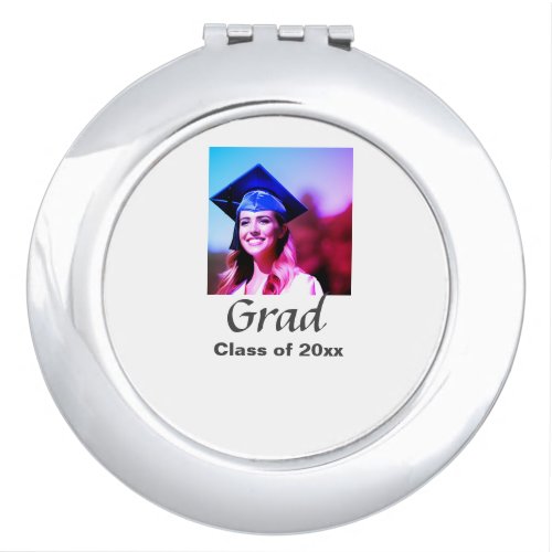 Graduation add name photo class year custom  compact mirror