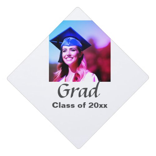 Graduation add name photo class year custom  graduation cap topper
