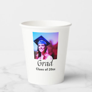 Graduation add name photo class year custom  paper cups