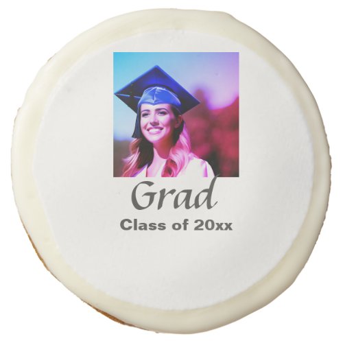 Graduation add name photo class year custom  sugar cookie