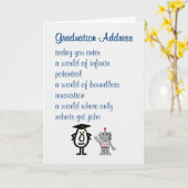 Graduation Address - a funny graduation poem Card (Yellow Flower)