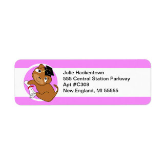 Graduation Address Label Puppy 4