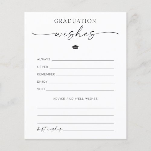 Graduation Advice And Wishes Card