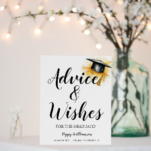 Graduation Advice and Wishes Sign