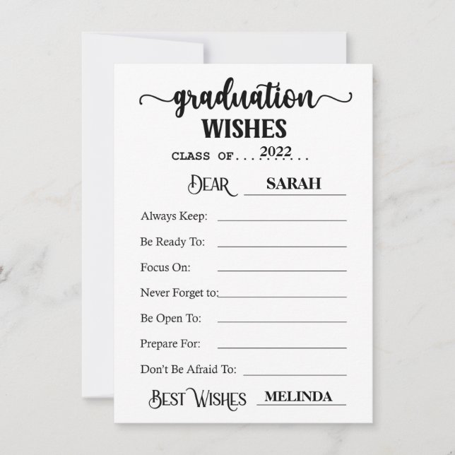 Graduation Advice Cards-Advice for Graduates Invit Invitation (Front)