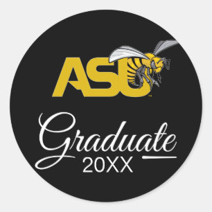 Graduation Alabama State Hornet Mark logo Classic Round Sticker