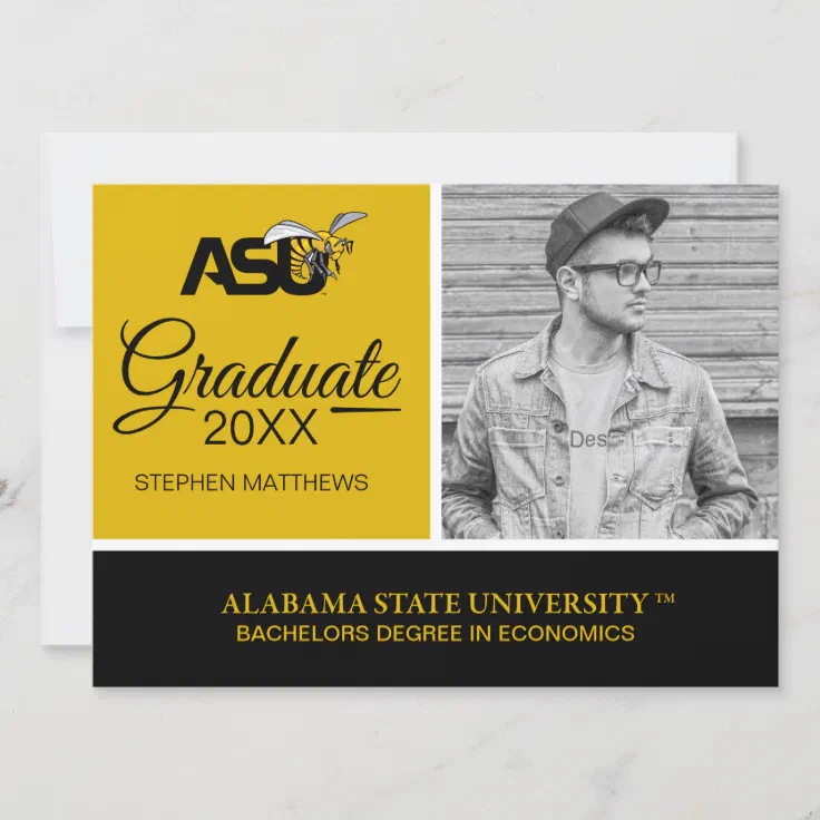 Graduation Alabama State Mark logo Invitation Zazzle