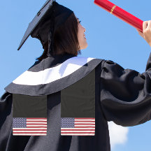 Graduation American Flag Scarf Stole Sash