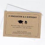 Graduation and Birthday Party Joint Invitation<br><div class="desc">Graduation and Birthday Party Joint Invitation - If you're looking for your party to serve double duty,  this simple and elegant invitation is perfect for you.</div>
