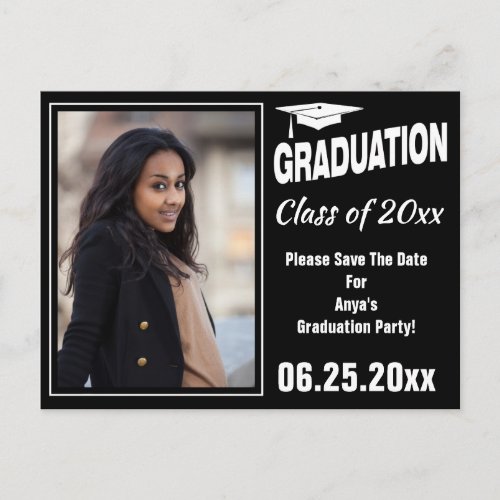 Graduation Annoucement Photo Save The Date Announcement Postcard