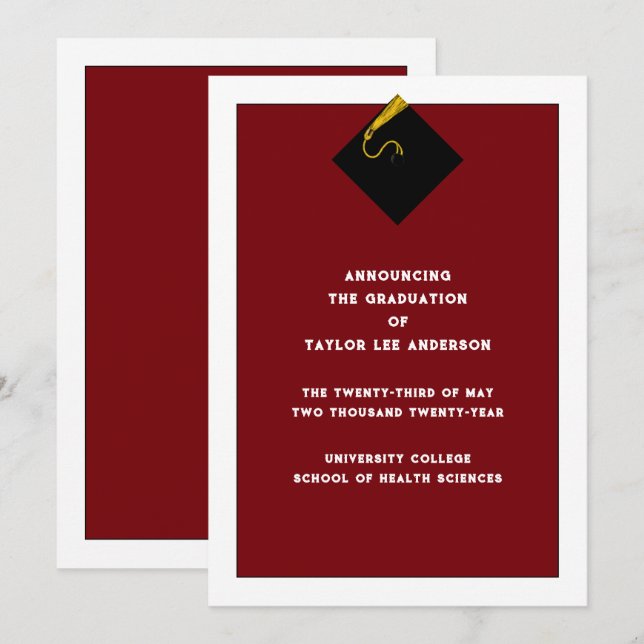 Graduation Announcement  (Front/Back)