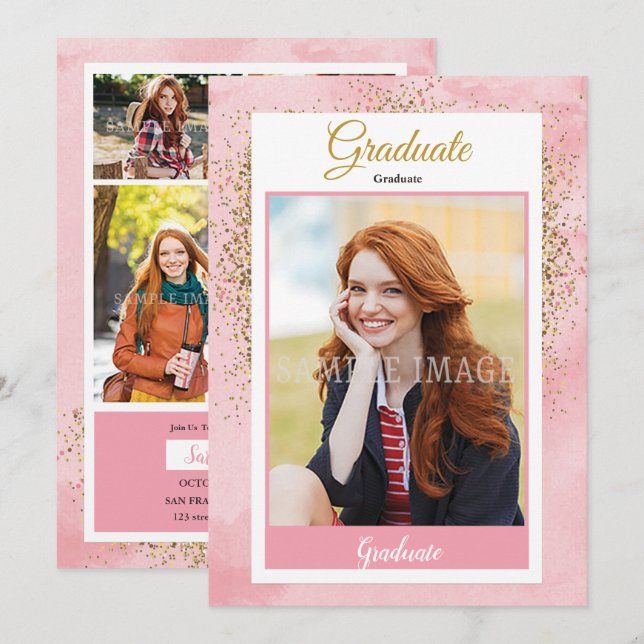 Graduation Announcement and Invitation (Front/Back)