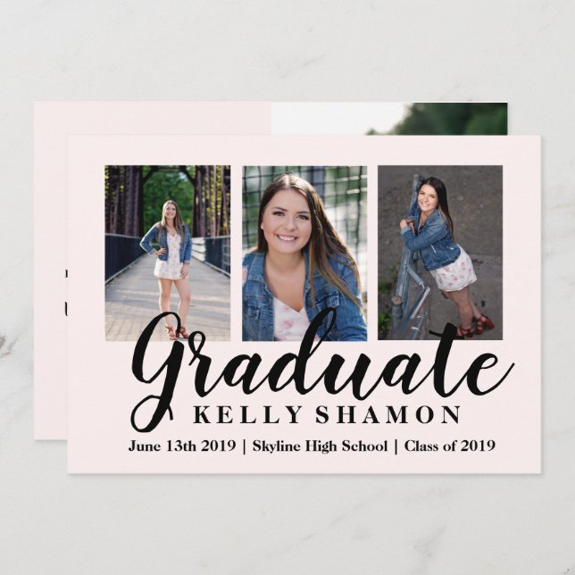 Graduation Announcement Card (Front/Back)